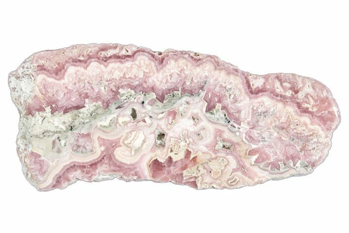 Polished Banded Rhodochrosite Slab - Argentina #264689